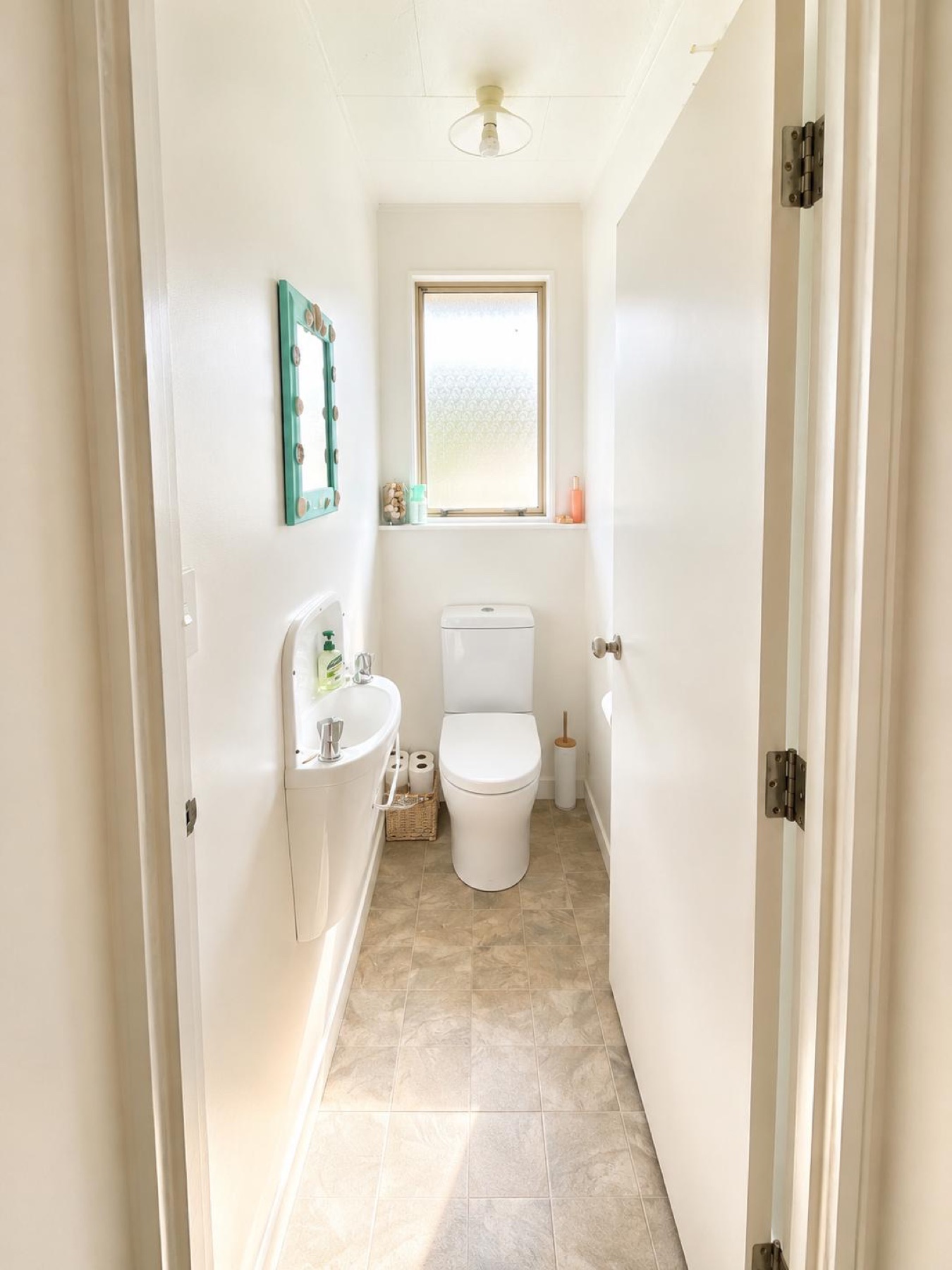 Separate toilet on the upper level